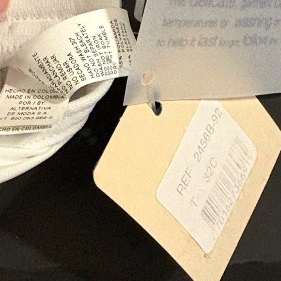 Women Touche Lingerie White Lace Underwire Bra 32C Adjustable Straps Tags Box - Picture 4 of 13